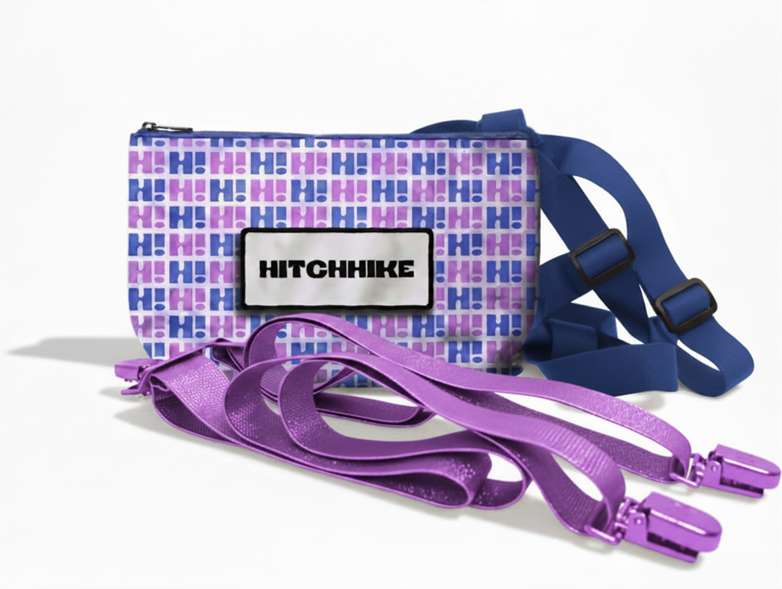 Hitchhike pouch with clip-on straps