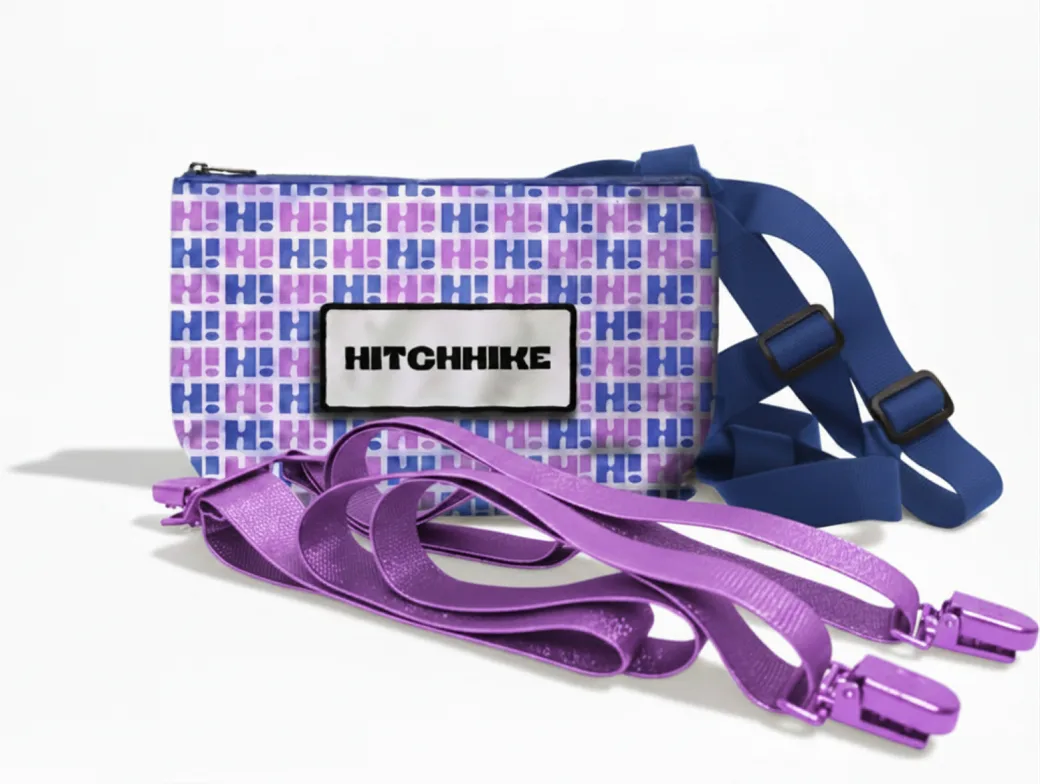 Hitchhike pouch with clip-on straps