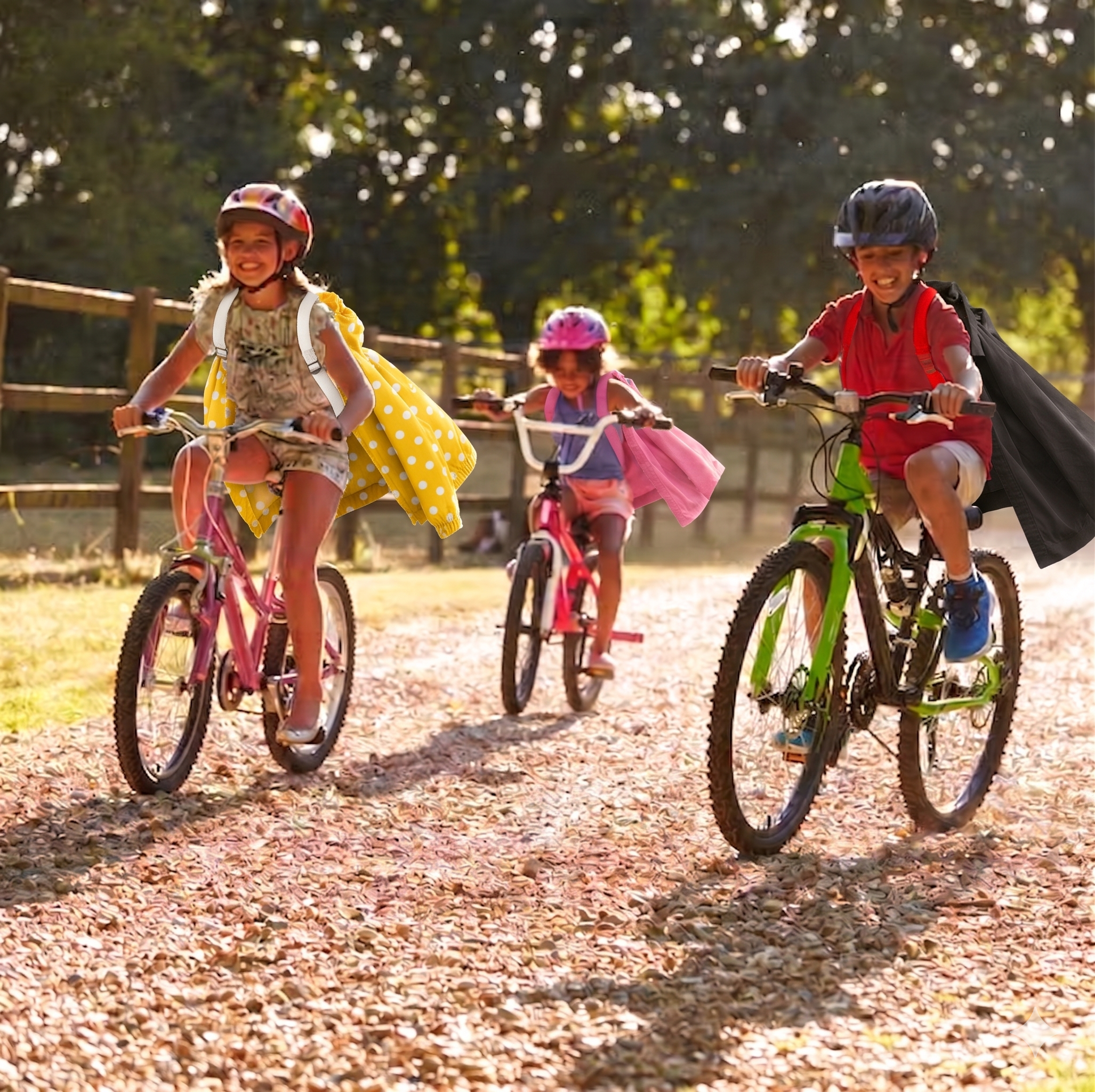 Biking with friends, hands free