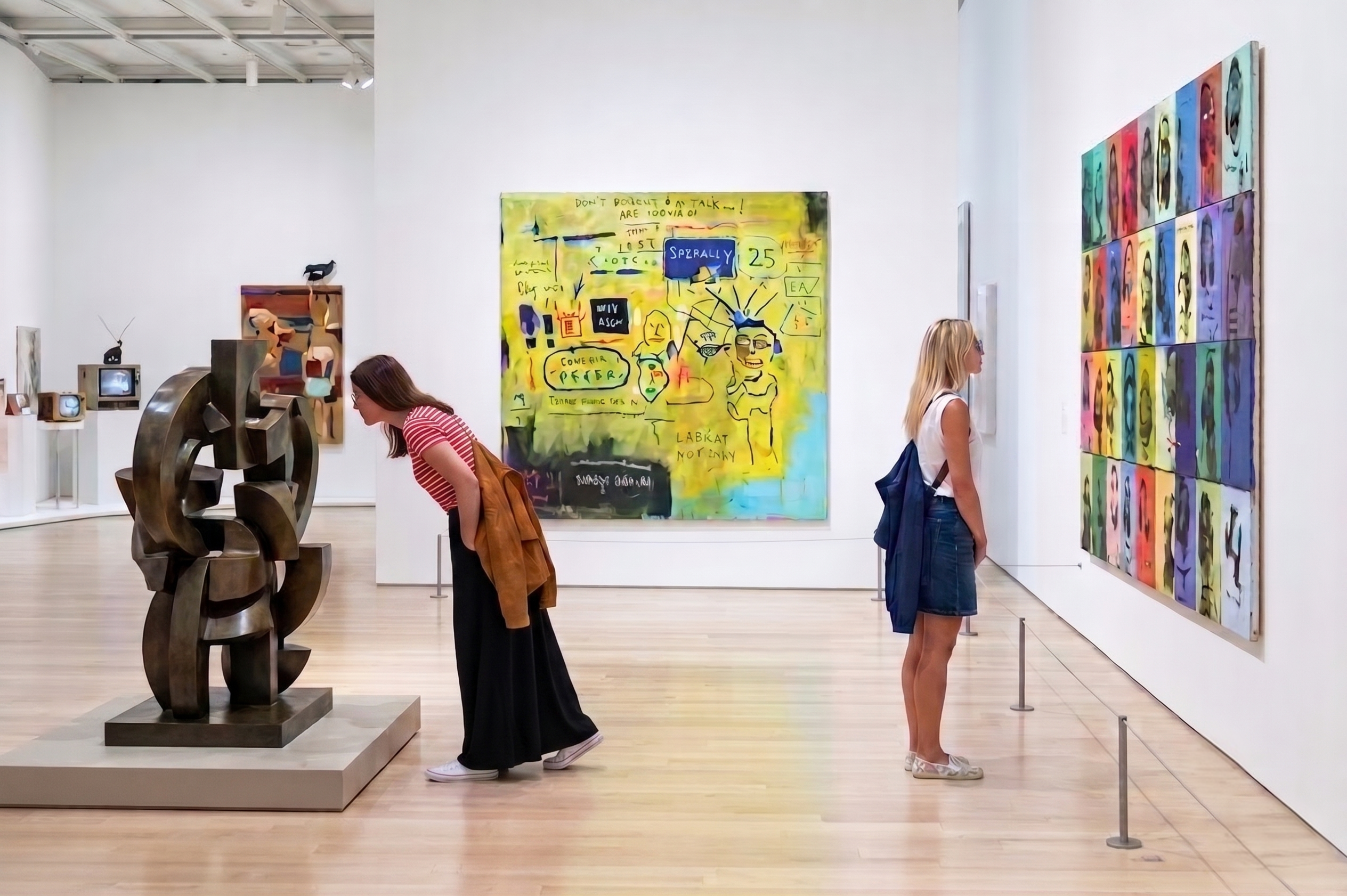 At the museum, hands free