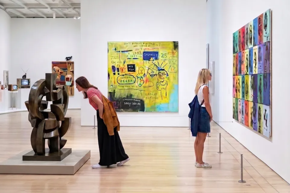 At the museum, hands free